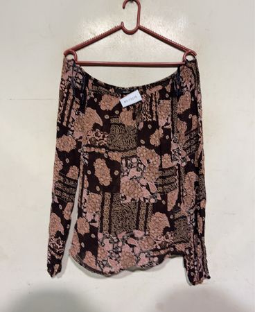 Hennes Damen Langarmbluse mit schulterfreiem Design