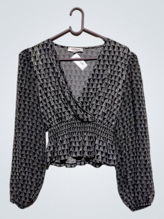 Morgan Langarm-Bluse mit geometrischem Print