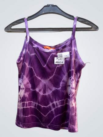 FaithVintage Lila Tie-Dye Spaghettiträger Tanktop