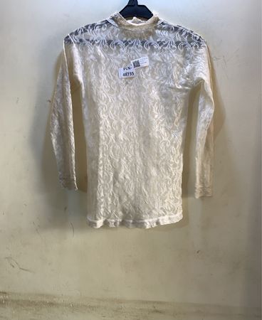 FaithVintage Spitzen Mock Neck Langarmoberteil