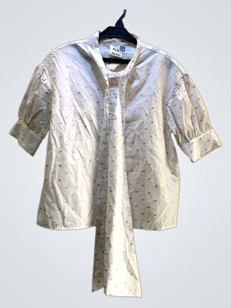 FaithVintage Weiße und Goldene Bluse