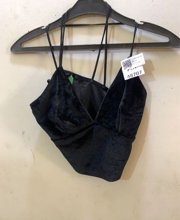 FaithVintage Schwarzes Samt-Cami-Oberteil