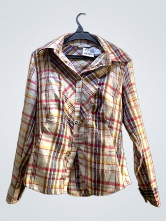 Ladyglamur Karo-Button-Up-Hemd