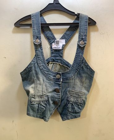 Denim Latzkleid Weste