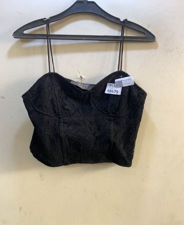 Schwarz Spitzen Korsett Top