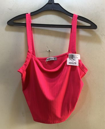FB Sister Pink Ribbed Crop Top