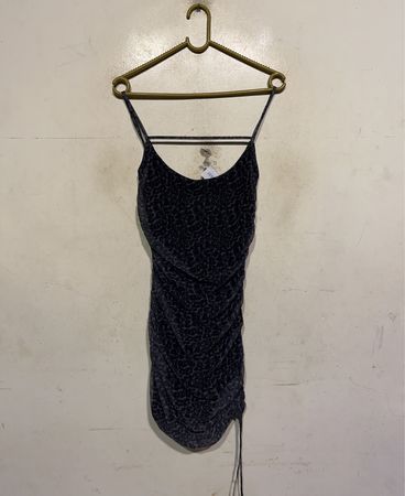 Rüschentierdruck Mini-Kleid