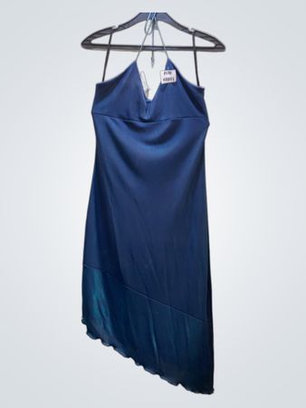Marineblaues Halsbandkleid
