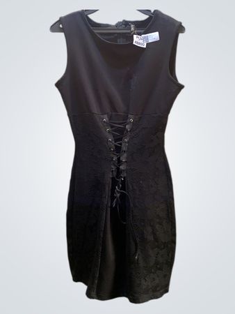 Schwarzes Spitzen-Corsettkleid