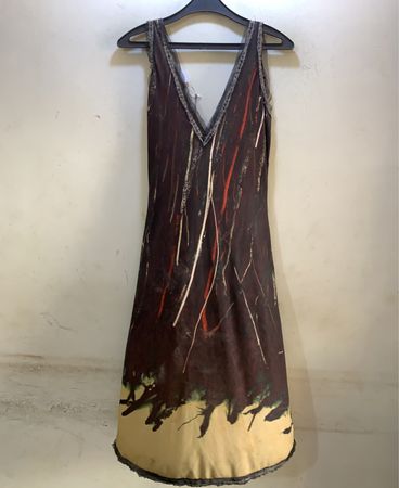 FaithVintage Damen Ärmelloses V-Ausschnitt Kleid