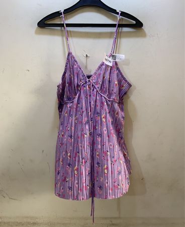 FaithVintage Floral Plissiertes Cami-Top