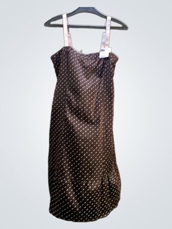 Braunes Kleid mit Polka-Dots