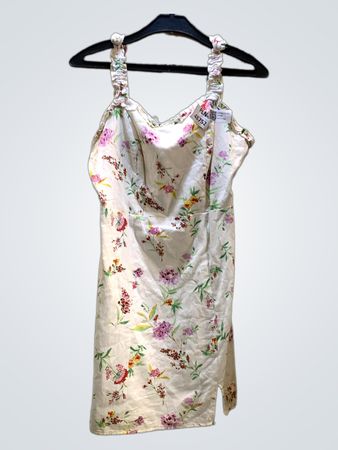 FaithVintage Floral Print Slip Dress