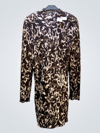 Faithfull Vintage Animal Print Plisseekleid