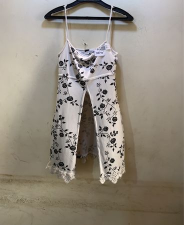 FaithVintage Floral Slip Dress mit Spitzenrand