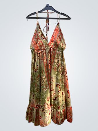 Halterneck Kleid mit Paisleymuster