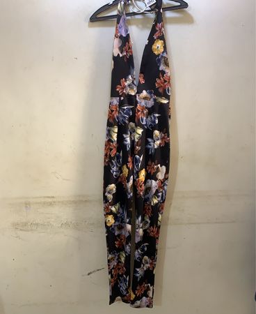 FaithVintage Floral Halter Neck Jumpsuit