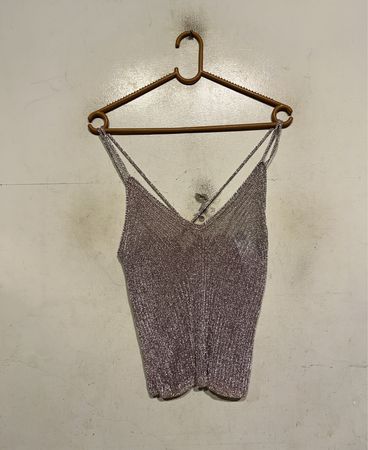 Glitzerndes Spaghetti-Träger-Top