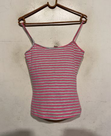 Caobaa Pink und Graue Gestreifte Cami