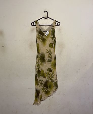 CASABELLA Floral Print Asymmetrical Hem Dress
