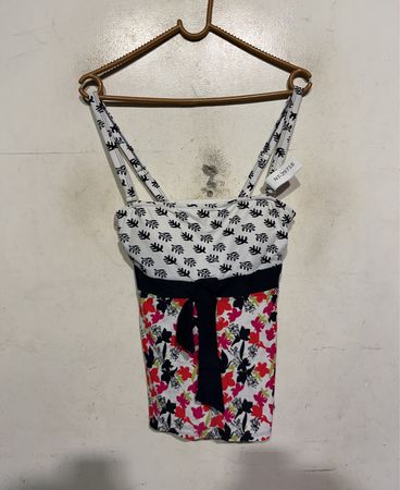Tanktop mit Blumen- und Blattdruck