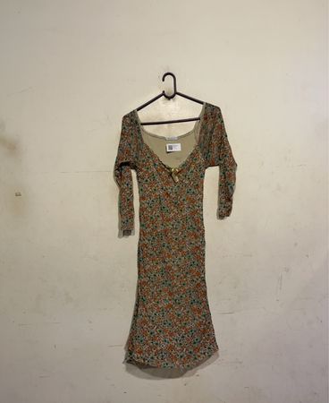 Shake Floral Print Midi Dress