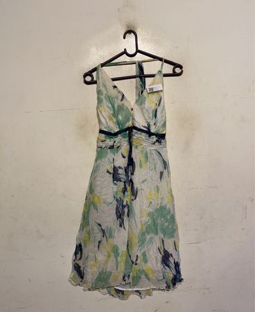 Blumenmuster-Halterkleid für Damen