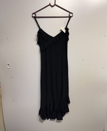 H. DELUXE PARIS Schwarzes Rüschenkleid