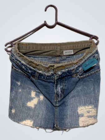 MOTO Verwaschene Denim Minirock