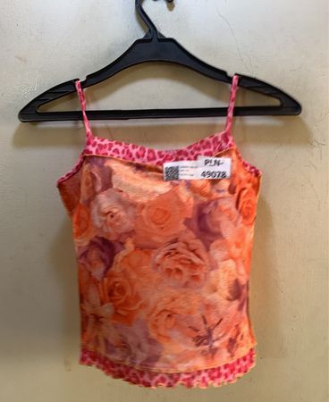 FaithVintage Orange Rose Print Cami Top