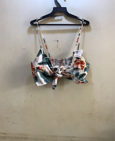 Blumenmuster Bindeband Crop Top