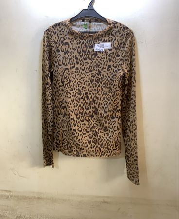 ASOS DESIGN Mesh-Longsleeve-Oberteil im Leopardenmuster