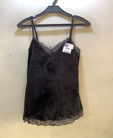 Schwarzes Samtspitzen-Cami-Top