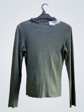 ONLY Ripp-Optik Stehkragen Langarmshirt