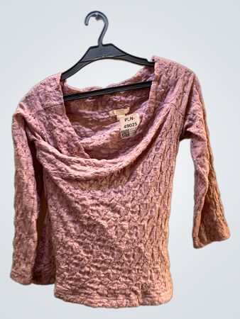 Just Jeans Pink Textured Long Sleeve Top