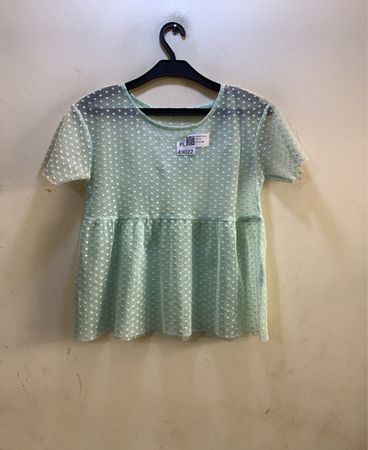 FaithVintage Durchsichtige Pünktchen Tunika-Bluse