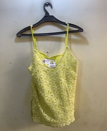 LUISAJ&J Gelbe Blumen Spitze Spaghetti-Top