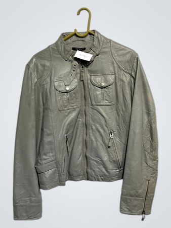 Xanaka Grey Faux Leather Motojacke