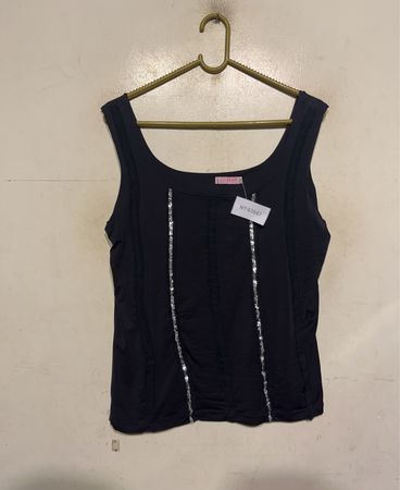 KRASH Schwarzes Tanktop mit Pailletten
