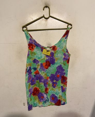 Blumenmuster-Trägershirt