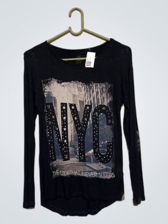 Barocke Roll NYC Die Stadt, die niemals schläft Langarm-T-Shirt