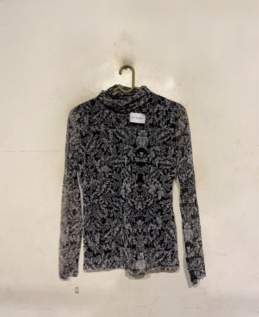 INC International Concepts Langarm Floral Mesh Top