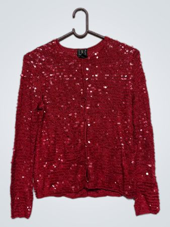 INC International Concepts Roter Pailletten-Cardigan