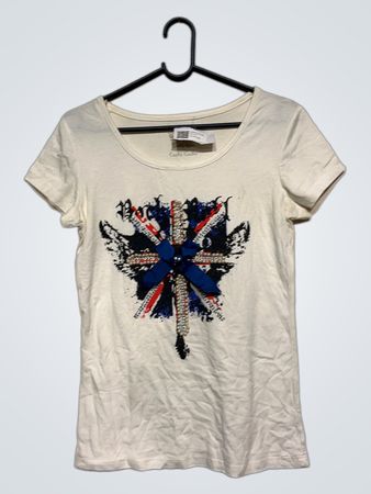 Cache Cache Weißes Grafik-T-Shirt