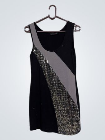 Melrose Schwarzes Kleid mit Pailletten-Detail