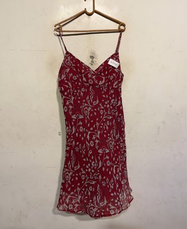 SURE Roter Floral-Print Slipdress
