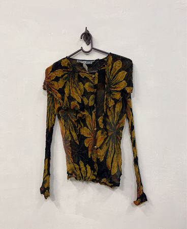 CLOTH IN O Langarm-Blumenmuster-Oberteil