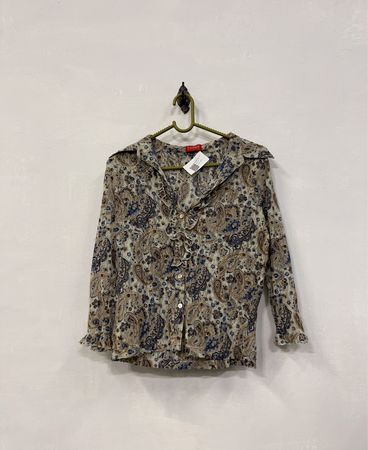 TAIFUN COLLECTION Paisley-Print Rüschentop
