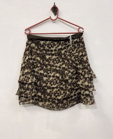 Yessica Animal Print Stufen-Minirock