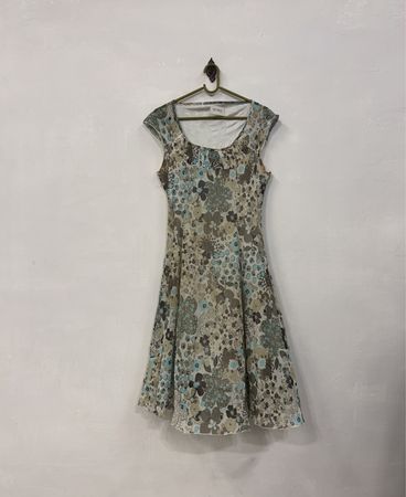 Frauen Blumenmuster Kleid